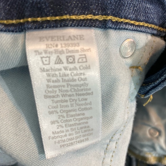 298 Everlane The Way High Denim Short size 26 - Picture 6 of 13